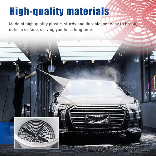 Miniatura 10 de Juego de 2 cubos de lavado de autos, atrapa la suciedad para lavado de autos y kit de detalles, inserto a prueba de polvo para lavar camiones SUV