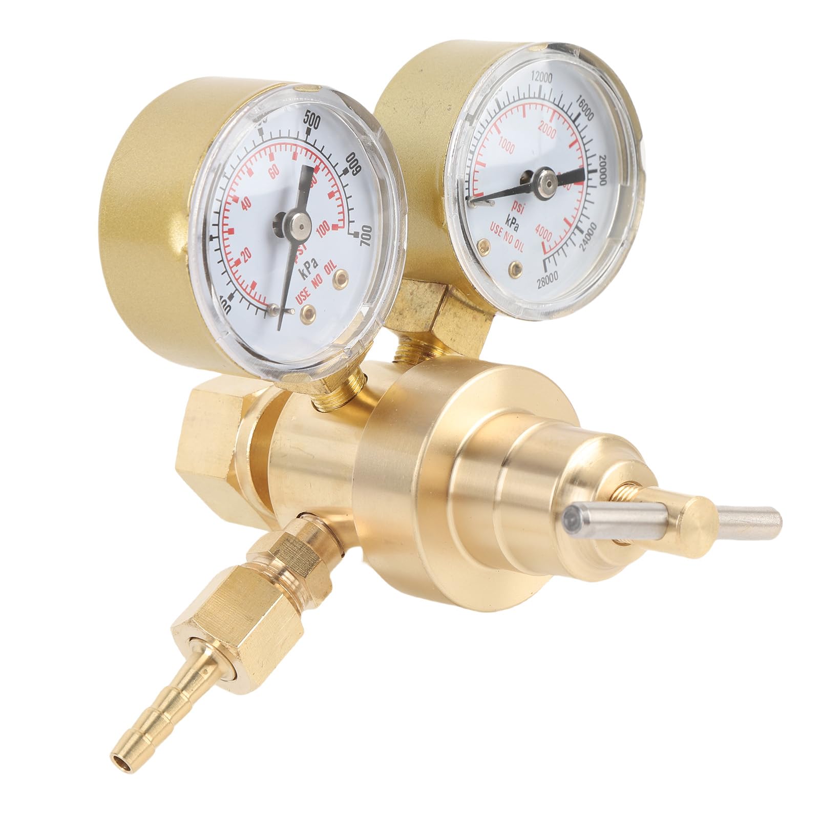 Eujgoov Regulator Azotu, Mosiądz, CGA580, Gwint 1/4 Cala, Zakres 0-600