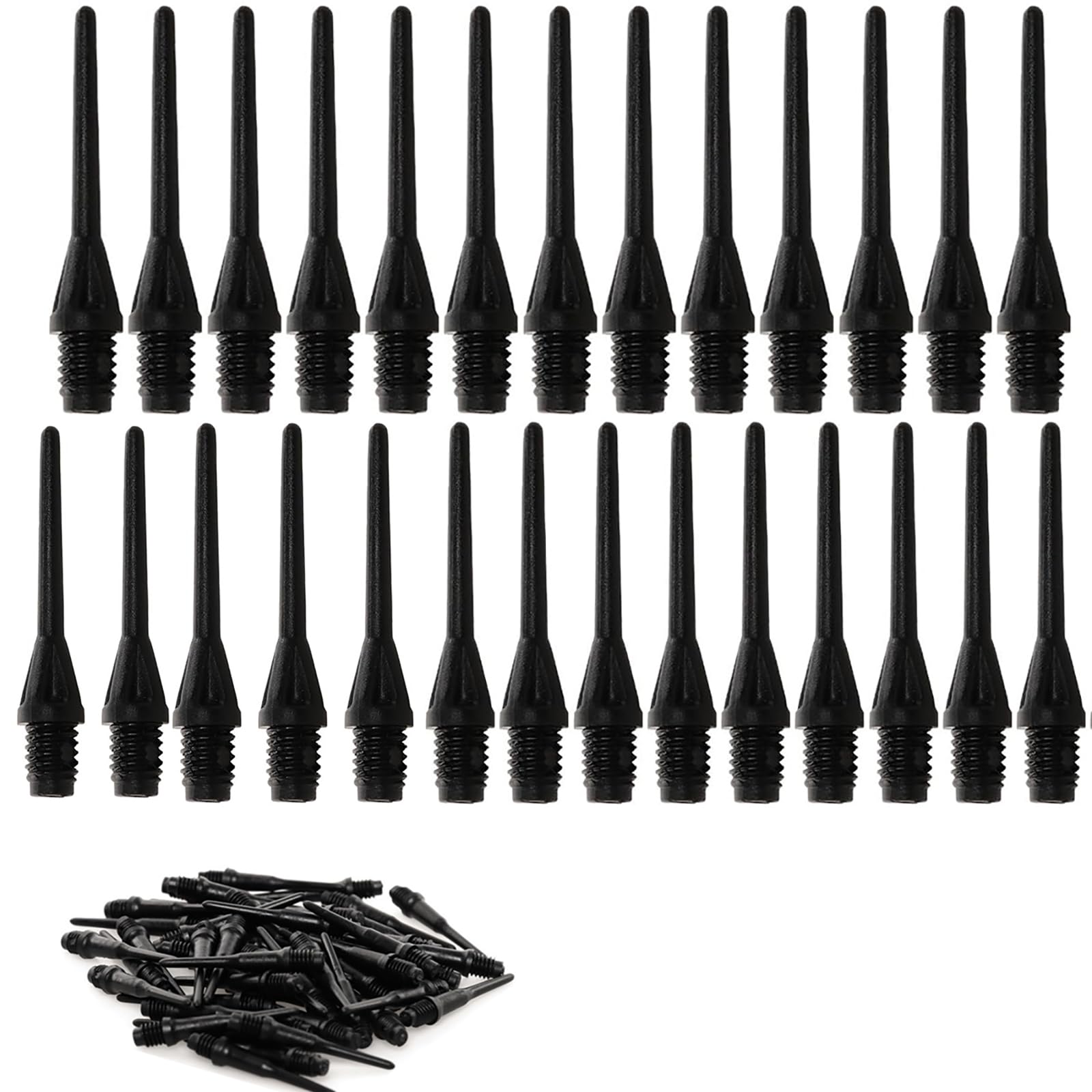 Dardos Punta de Plastico,100 PCS Puntas de Dardos,Puntas Dardo Plastico,Dardo Blandos,Material de PC Dianas Electrónicas,Uso Doméstico y Torneos