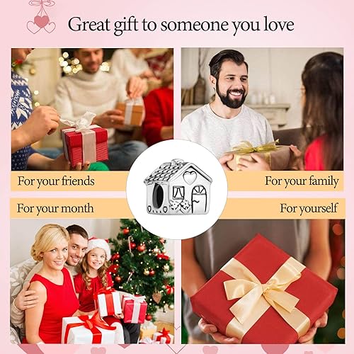 Miniatura 7 de VALGACLS Dijes de plata de ley 925 con forma de corazón para pulseras y collares, día de San Valentín, día de la madre, joyería para mujer