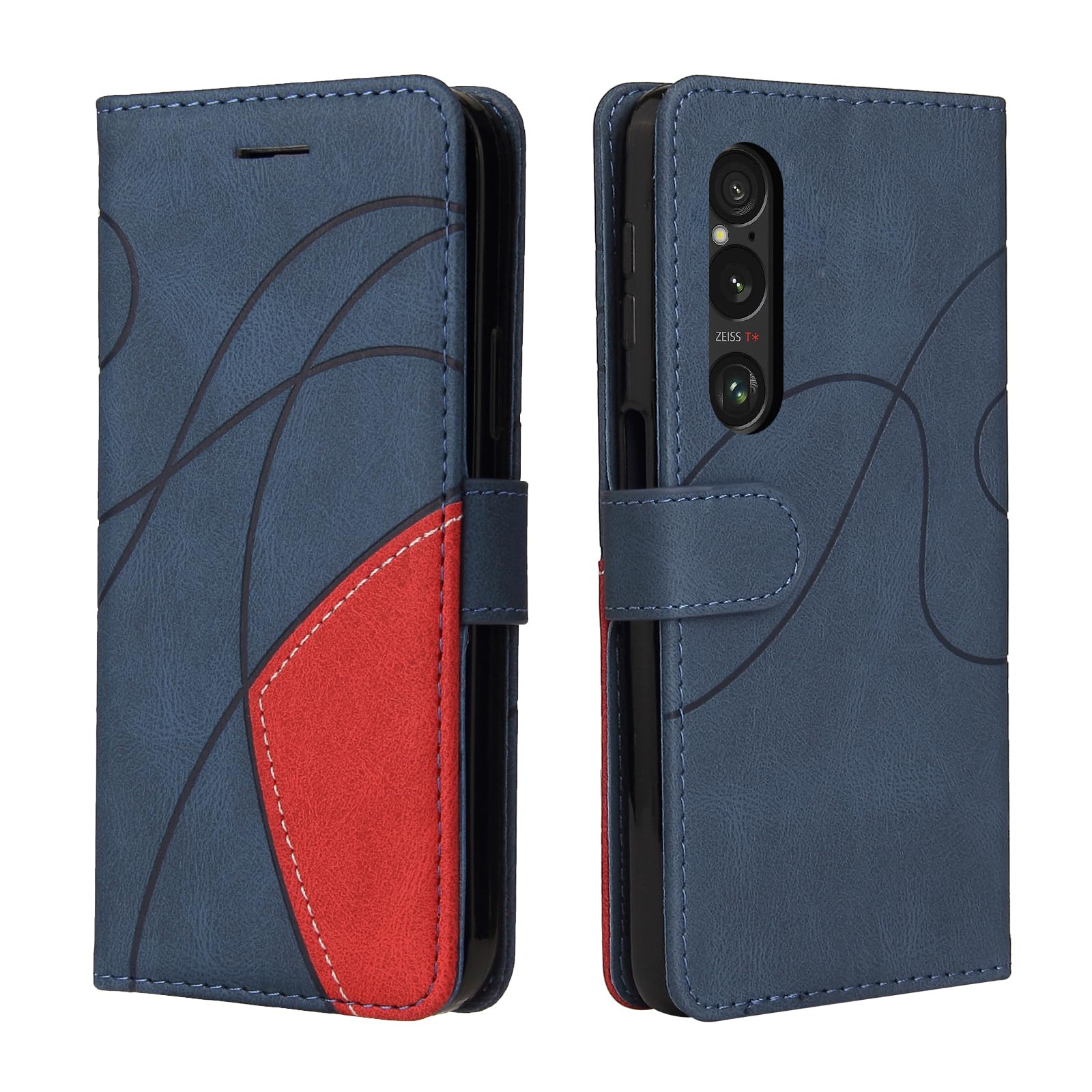 for Sony Xperia 1 VI Case, Wallet PU Leather Flip Folio Case Cover with Card Holder Slots Magnetic Closure, Protective Phone Case for Sony Xperia 1 VI, Blue