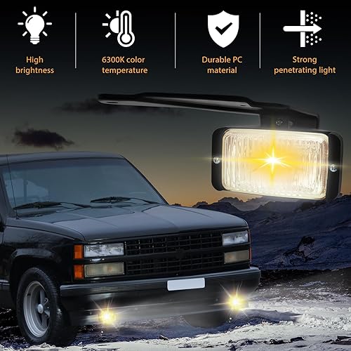 Miniatura 2 de Luz antiniebla de 50 W, compatible con Chevy/GMC C/K 10 C1500 C2500 C3500 K1500 K1500 K2500 K3500 / 82-91 GMC S15 / 82-97 Chevy S10 Pickup