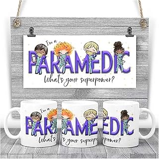 Paramedic mug."I'm a PARAMEDIC, what's your superpower" Mug. Coffee present. Coffee mug. Cup. Keyworker gift. Nhs Ambulance