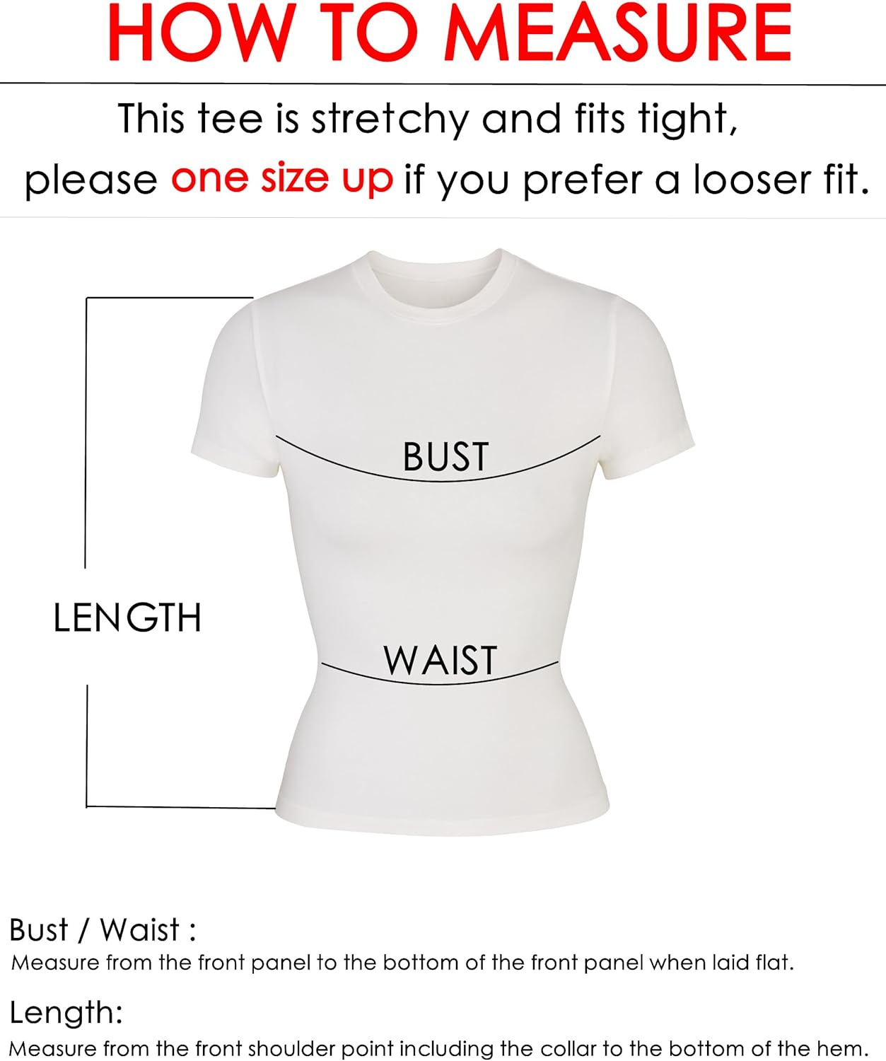 Women’s Fitted Crew Neck T-Shirt Stretchy Cotton Y2K Short Sleeve Tees for Workout Basic Tees Going Out Tops White - Image 4