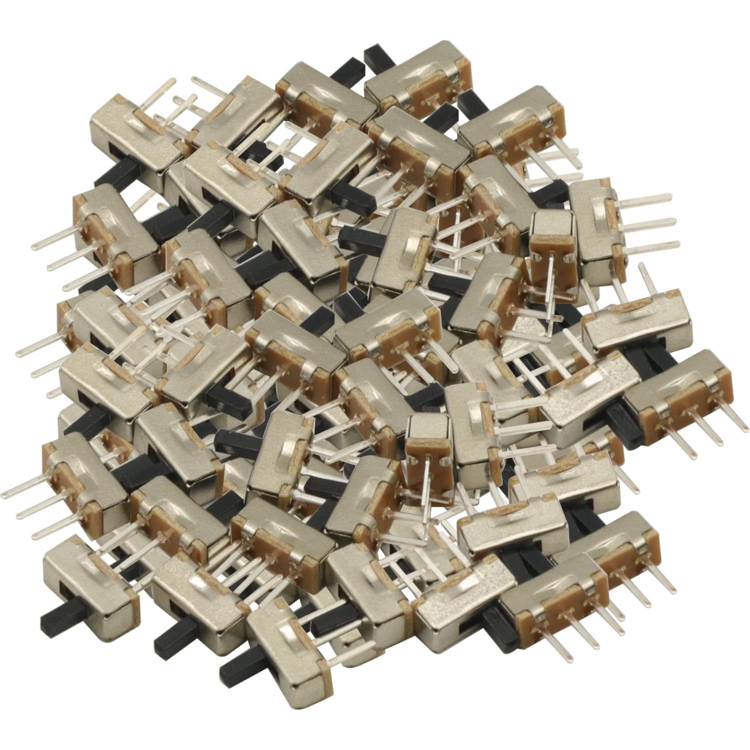 100pcs SS12D00G4 SPDT Switch 1P2T 2 Position 3 Pin PCB Panel Vertical Slide Switch,Micro Toggle Switch