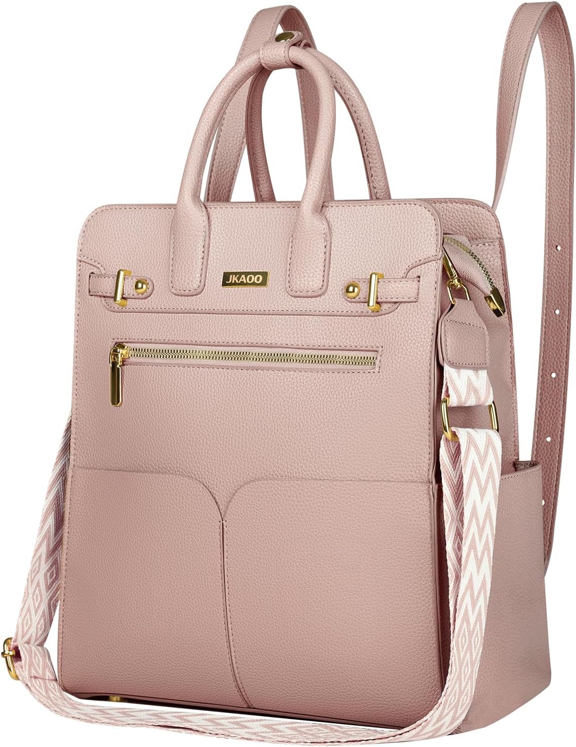 Backpack Purse for Women PU Leather Travel Backpack, 4 in 1 Designer Convertible Backpack Purse with Removable Strap (Pink)