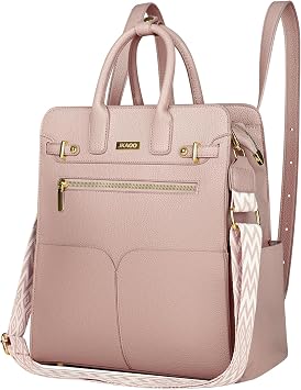 JKAOO Backpack Purse for Women PU Leather Travel Backpack, Pink