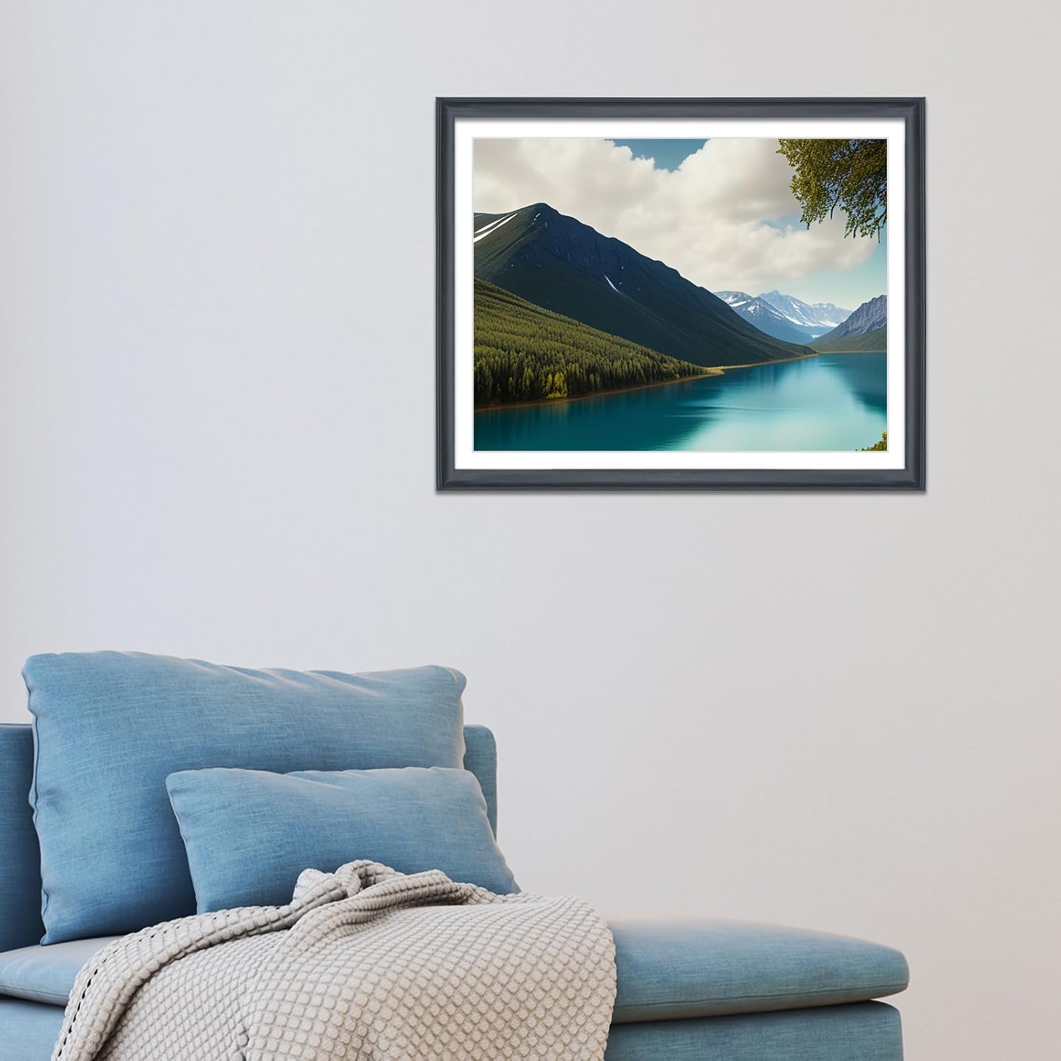 22x28 Picture Frame Solid Wood Black, Display 20"x26" (With mat) or 22"x28" (Without mat) Photos, Poster, Painting,Puzzles (X23B2228W2026)