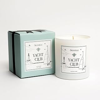 Yacht Club - Fresh Luxury Scented Candle, Vegan, Coconut Soy Wax, 9 oz - Up to 50-Hour Burn Time