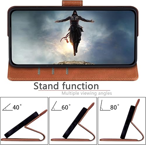 Miniatura 6 de SUANPOT Funda tipo cartera para Samsung Galaxy S23 FE con bloqueo RFID, tarjetero de piel sintética con tapa y tapa para teléfono para Samsung S23