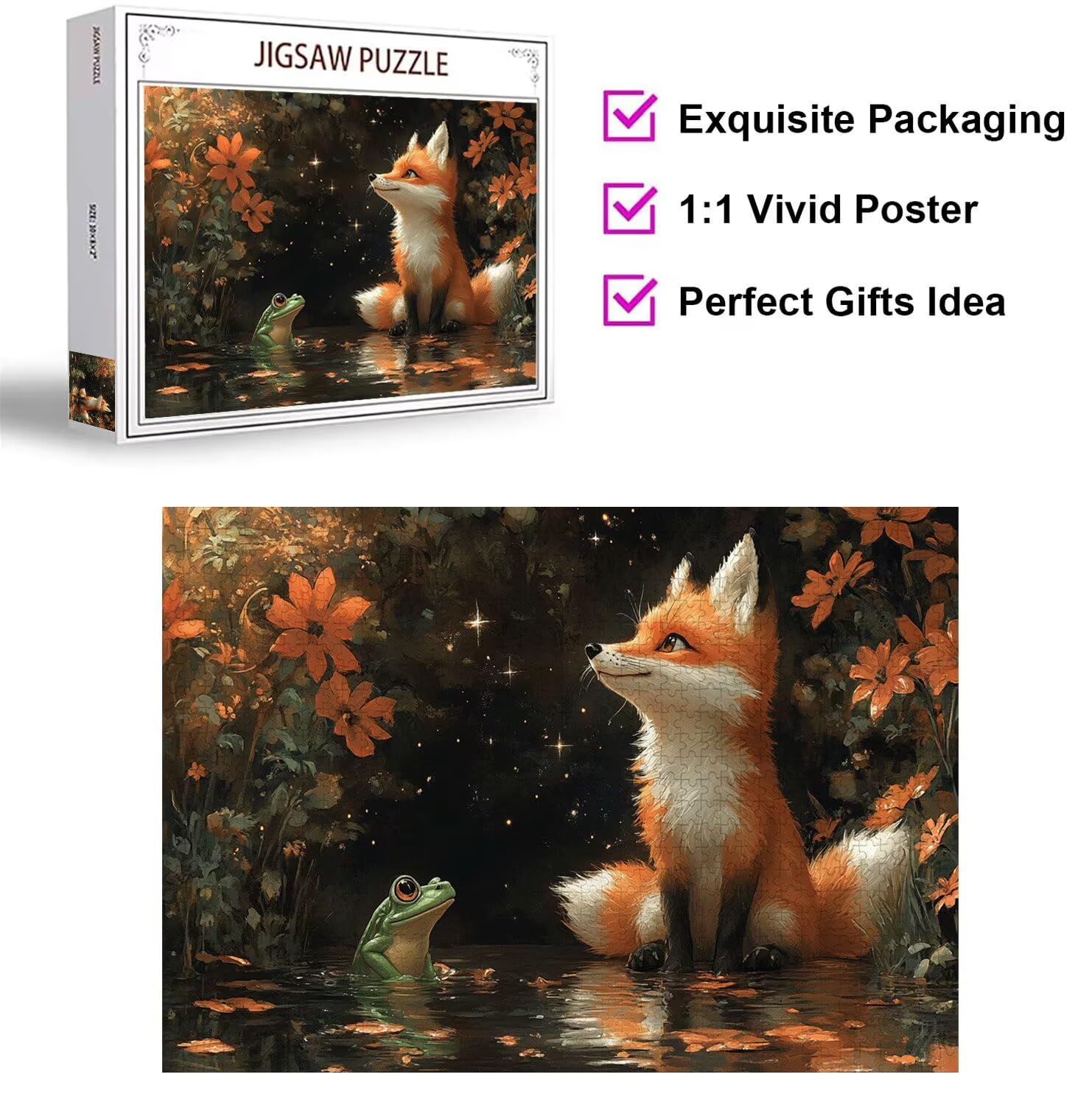 Puzzle 3000 Pezzi stagno Puzzle Legno volpe, n-16