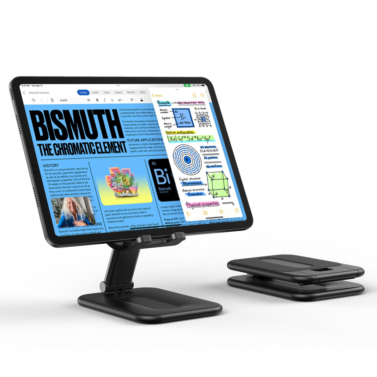 OMOTON Foldable Tablet Stand for iPad Portable Monitor Stand Desktop Dock Holder Compatible with iPad Pro Air Mini