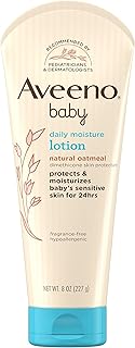 Aveeno Baby Daily Moisture Lotion for Delicate Skin with Natural Colloidal Oatmeal & Dimethicone, Hypoallergenic Moisturiz...
