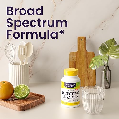 Miniatura 3 de Healthy Origins Enzimas digestivas amplio espectro sin OMG 180 tapas vegetales color blanco