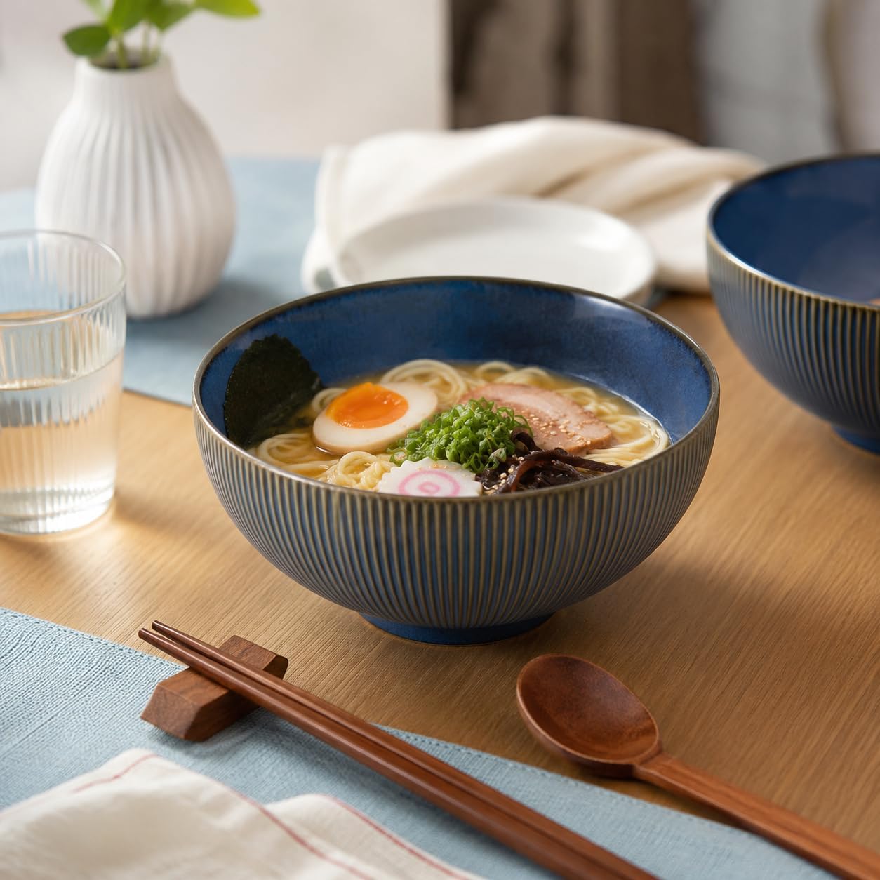 8 Inch 2-Pack Ceramic Ramen Bowl Set image 2