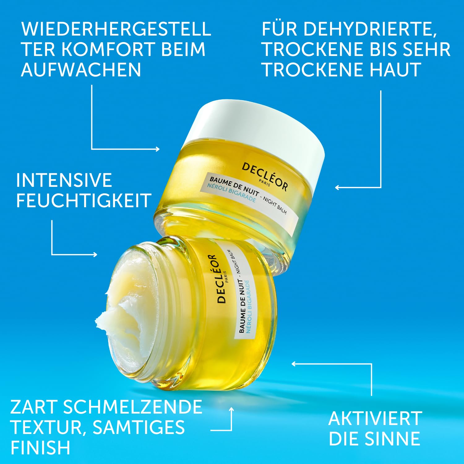 Decléor – Nachtbalsam Néroli Bigarade – 15 ml – Für trockene Haut