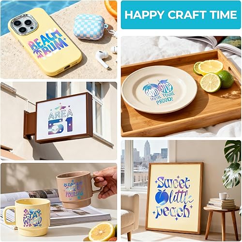 Miniatura 66 de HTVRONT Vinilo permanente blanco – Vinilo adhesivo permanente mate de 12 pulgadas x 65 pies, compatible con máquina de corte Cricut, Silhouette