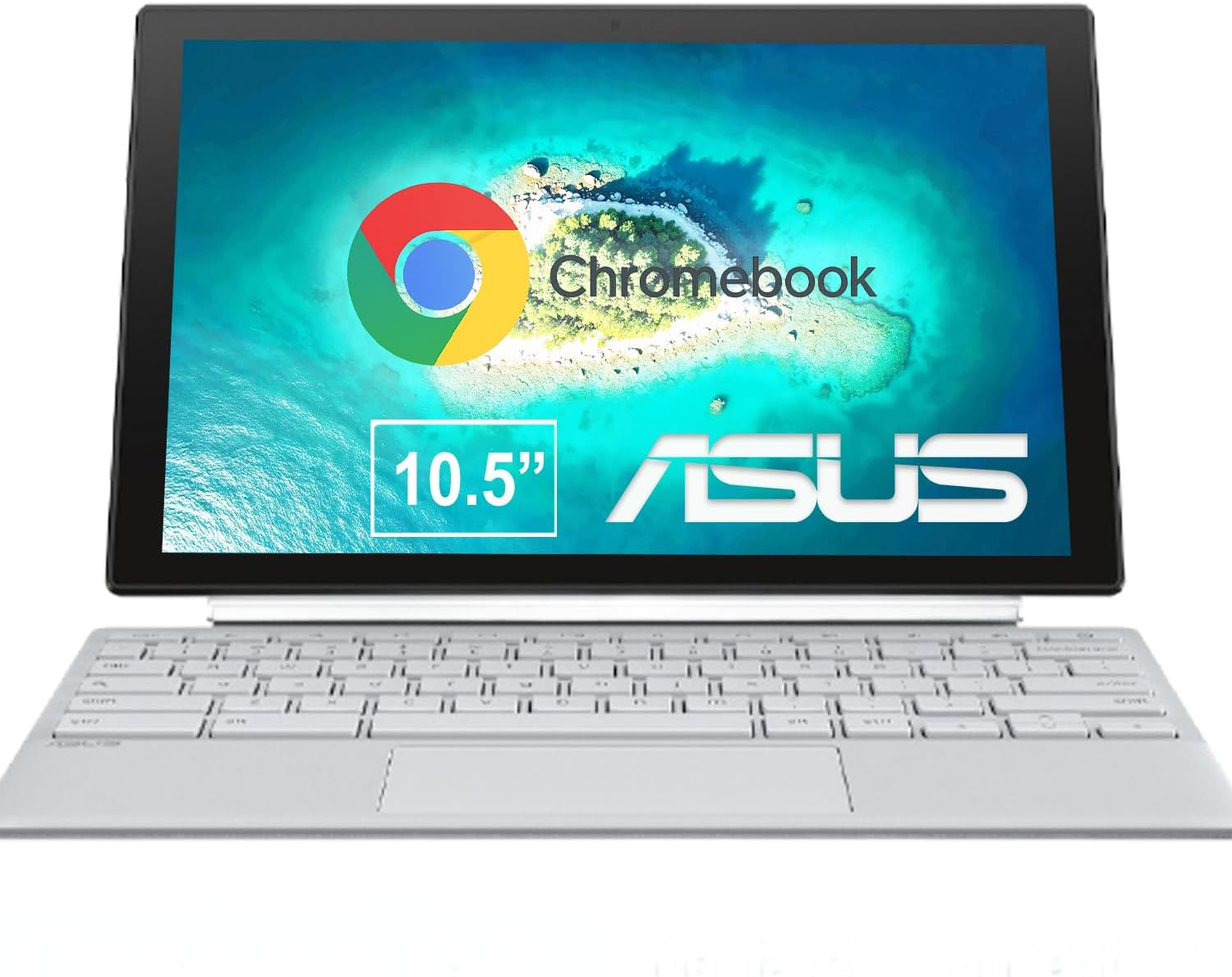 Chromebook CM30 Detachable 10.5 Inch 2-in-1 Laptop and Tablet | FHD Touchscreen Display, Fast-Charging Stylus | 4GB RAM, 64GB Storage | WiFi 6 | ChromeOS, Fog Silver | 12HR Battery Life