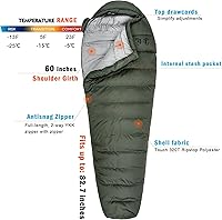 Vista 2 de Akmax.cn - Saco de dormir militar con plumón para clima frío