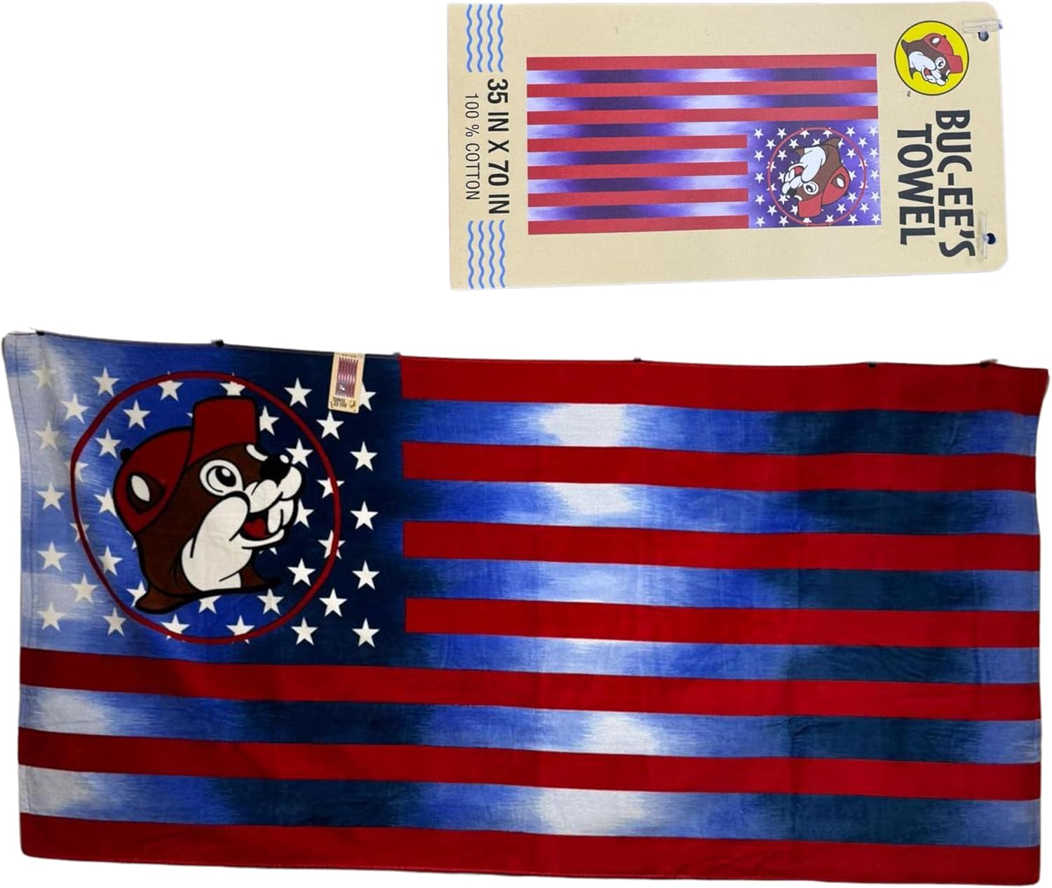 Buc-ee's Beaver 2025 Beach Towel Towels Collection 32" x 64" or 35" x 70" Vacation Travel Pool Super Large Chair Cover (Tiki, 35" x 70")