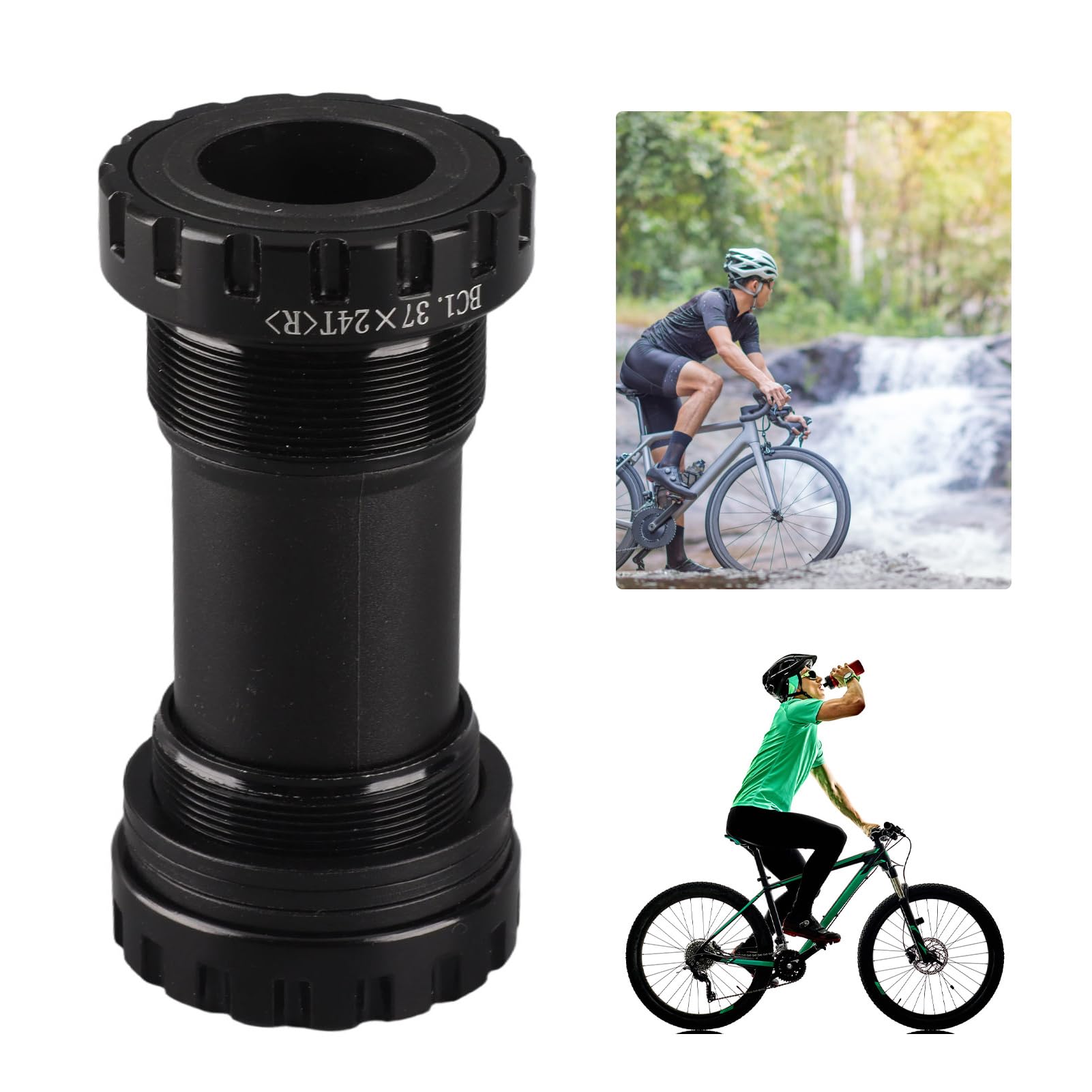 Movimento Centrale BC, 1.37x24T, Bici da Corsa, 68-73mm, Aluminum BB, Nero, High Performance, For Professional Riders, Road Bikes, and Urban Cycling Accessories
