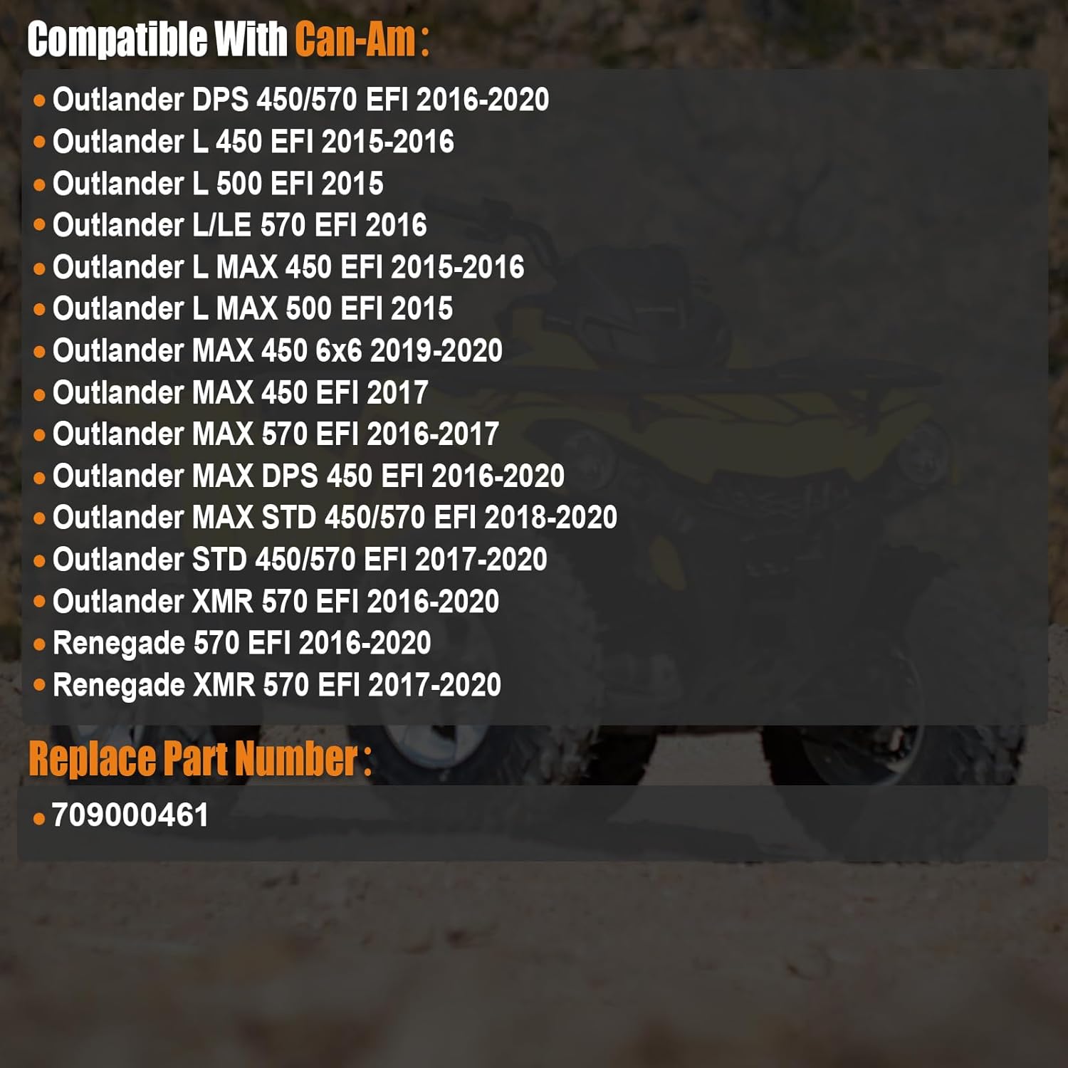 2015-2020 Fuel Pump Assembly Compatible for Can Am Outlander DPS L LE MAX STD XMR 450 500 570 EFI XMR 570 EFI 2015 2016 2017 2018 2019 2020, Replace 47-1029