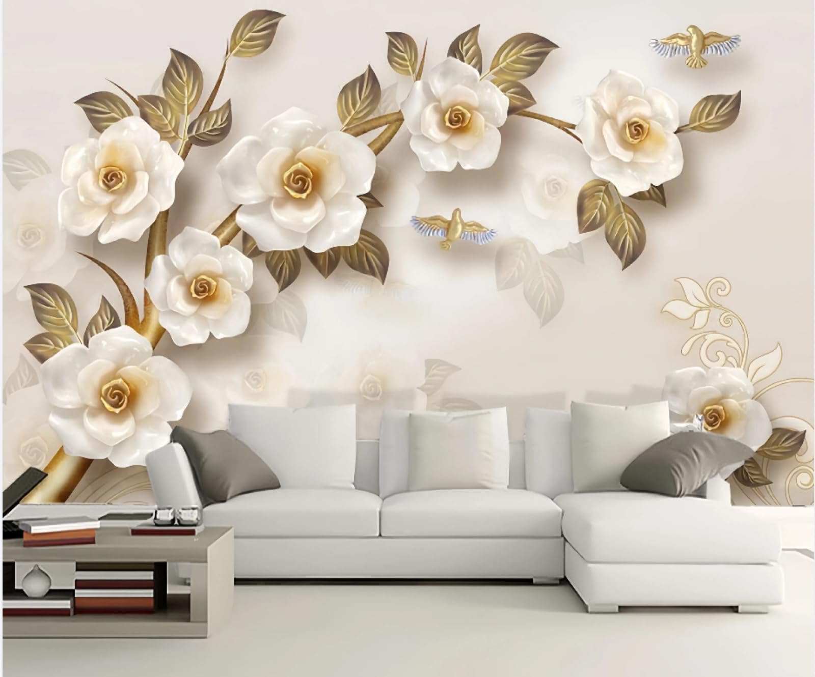Papier peint rétro rose 3D idéal pour créer un coin café cosy