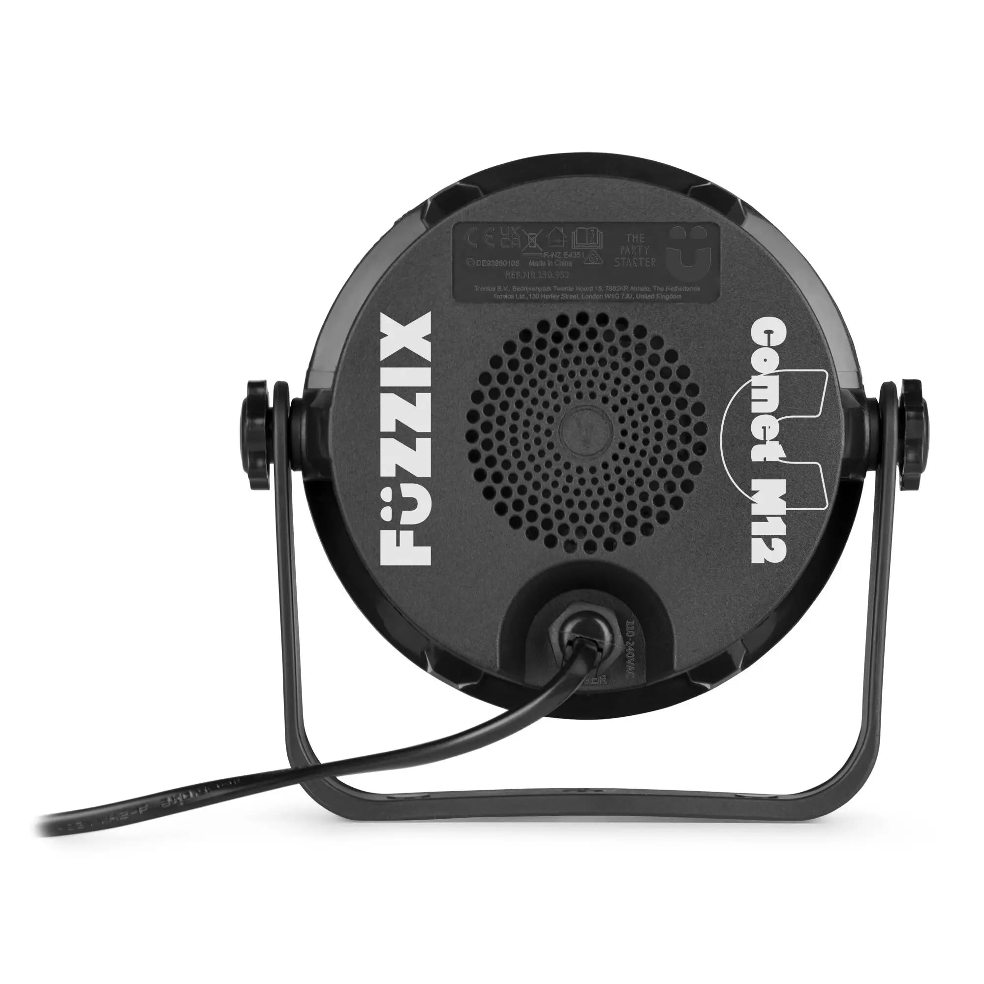 Fuzzix Comet M12 - Set 4 focos LED RGB Party Par con mando a distancia, programas automáticos, carcasa resistente, montaje fácil, ideal fiestas, eventos, bares, habitaciones y fiestas en el jardín