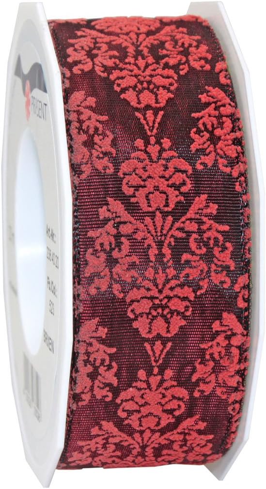 Morex Ribbon 23840/20-224 French Wired Acetate Baroque Ribbon, 1 1/2-Inch by 22-Yard, Williamsburg Blue