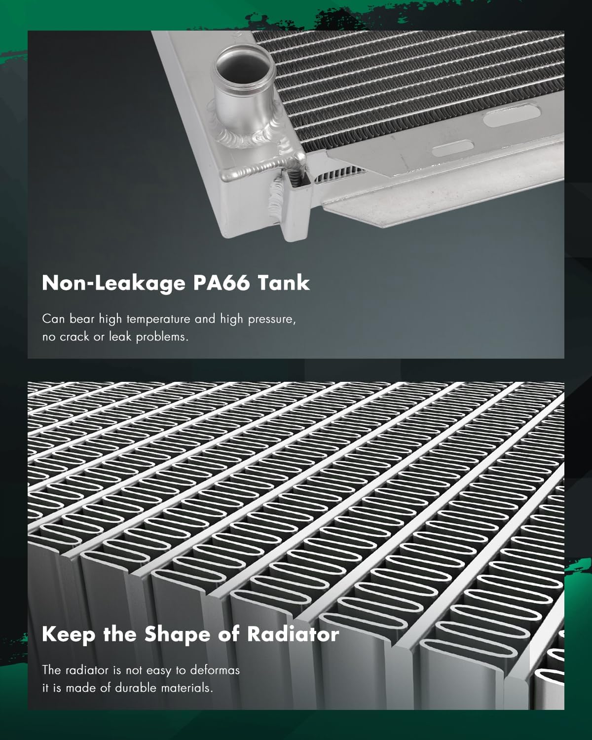 SCITOO CU138 Aluminum Radiator Fit 1979-1993 for Ford for Mustang 2.3L 1979 for Ford for Mustang 2.8L 1979-1982 for Ford for Mustang 3.3L 1983-1986 for Ford for Mustang 3.8L