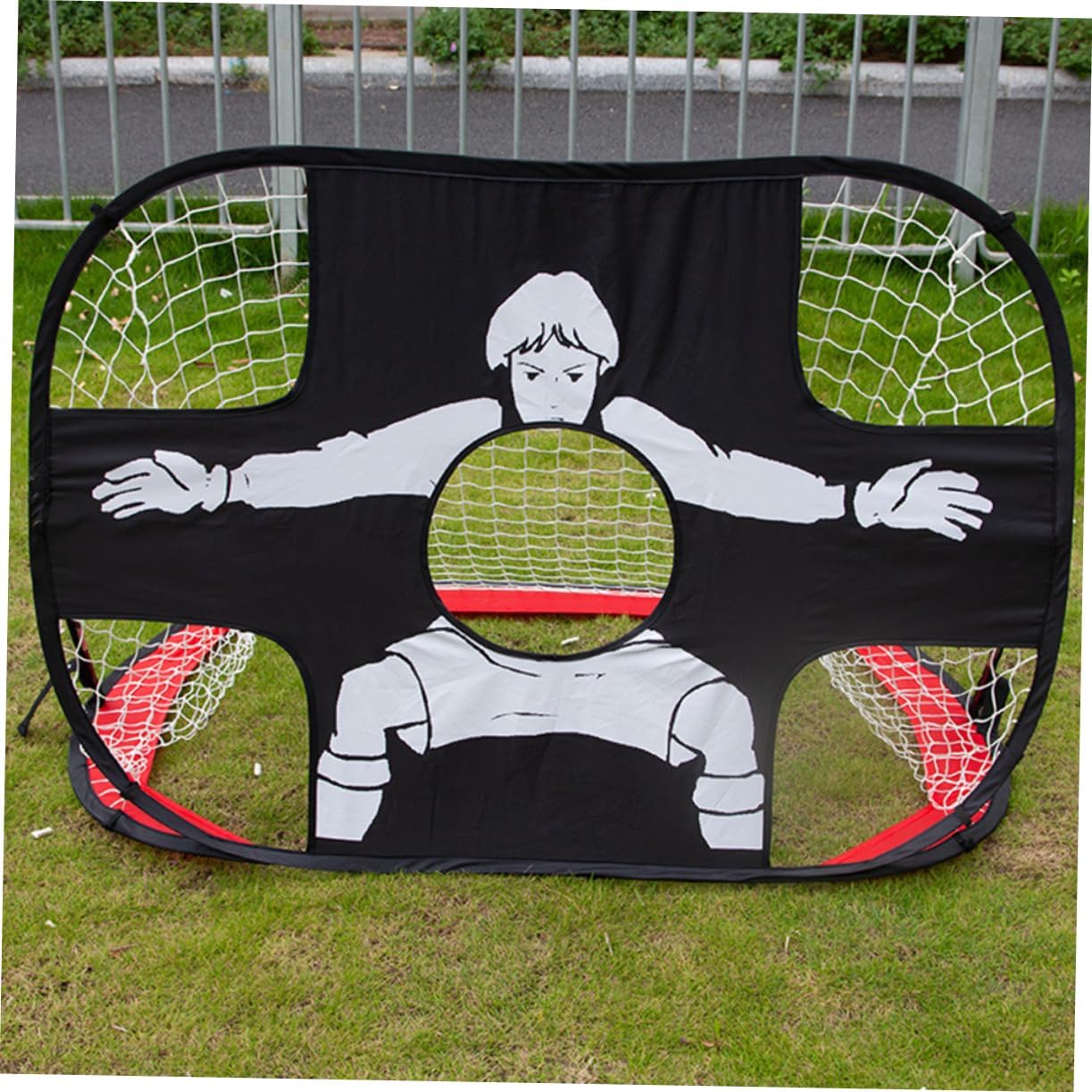 Mikinona Outdoor Portable Soccer Goal Set for Boys and Girls Foldable Football Gate Net Lightweight Frame for Backyard Play and Training