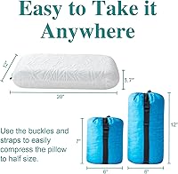 Vista 4 de Small Gel Memory Foam Camping Pillow Travel - Contoured Support -Compressible Pillow Ideal for Backpacking, Camping, Travel, Car, Airplane,Office Nap