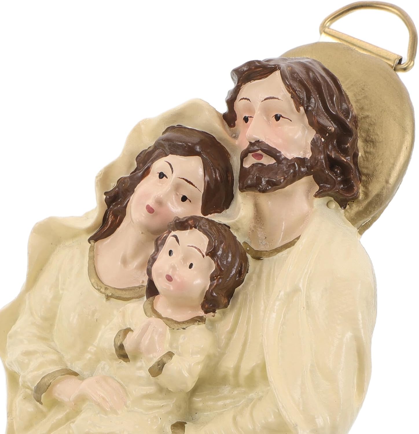 Nativity Scene Jesus Figurine Pendant 7x3.5x13cm Resin Christian Christmas Nativity Spiritual Decor Catholic Home Wall Hanging for Baptism and Holiday Tabletop Display