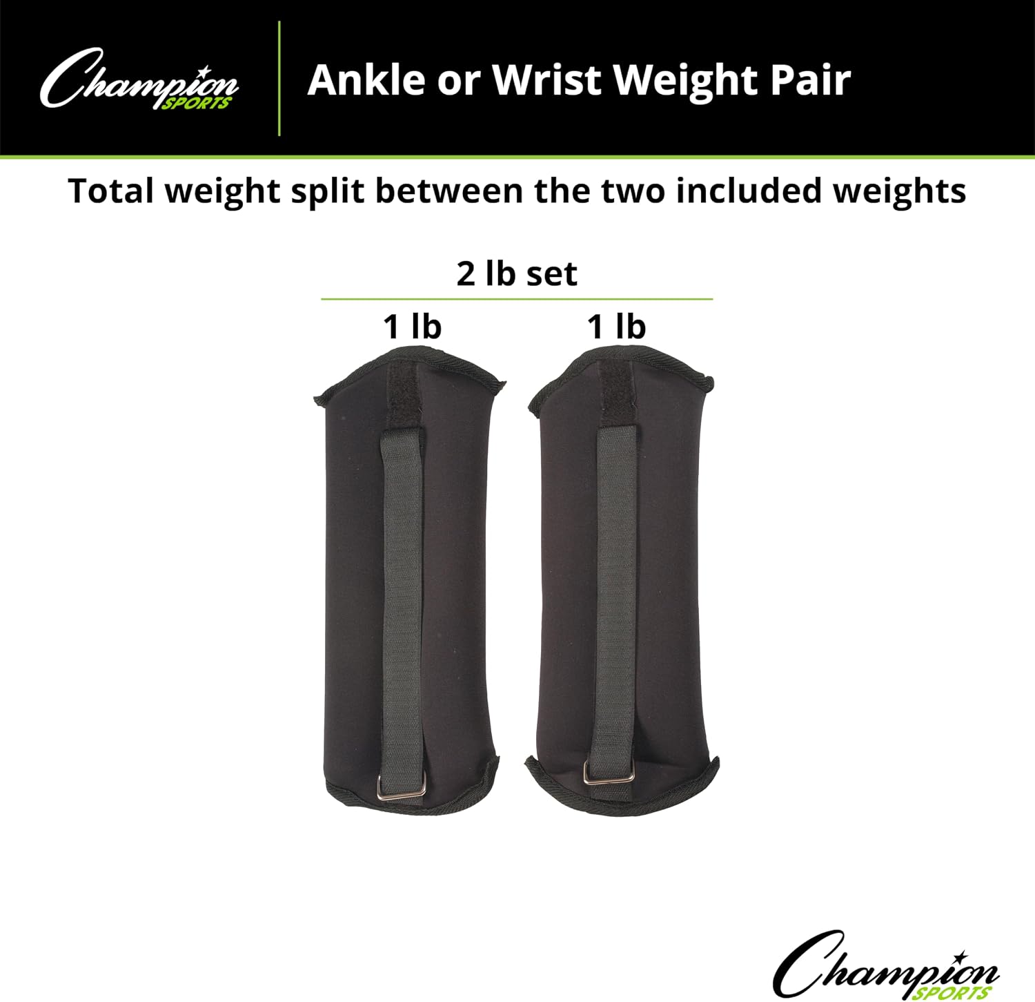 Champion Sports Soft Adjustable Ankle and Wrist Weights