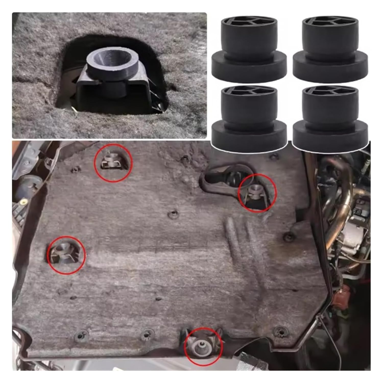 Car Engine Cover Grommet Rubber Shim Compatible 2 MK2 C S Mk4 4(1 Pcs)
