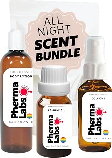Lgbtq All Night Pheromone Infused Cologne Essentials Plus Bundle: Cologne, Body Oil and Body Lotion (3 items) - For Him