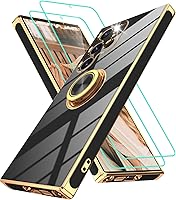Vista 61 de Gritup Funda para Samsung Galaxy A14 5G: Funda para Samsung A14 2 piezas, protector de pantalla, soporte de anillo de rotación de 360°, soporte
