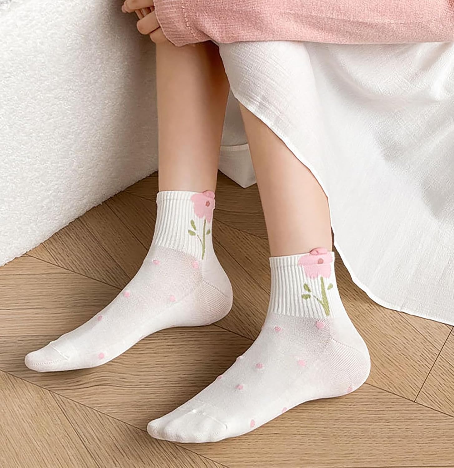 YYaaloa Women Above Ankle Crew Socks Soft Cotton Casual Calf Workout Socks
