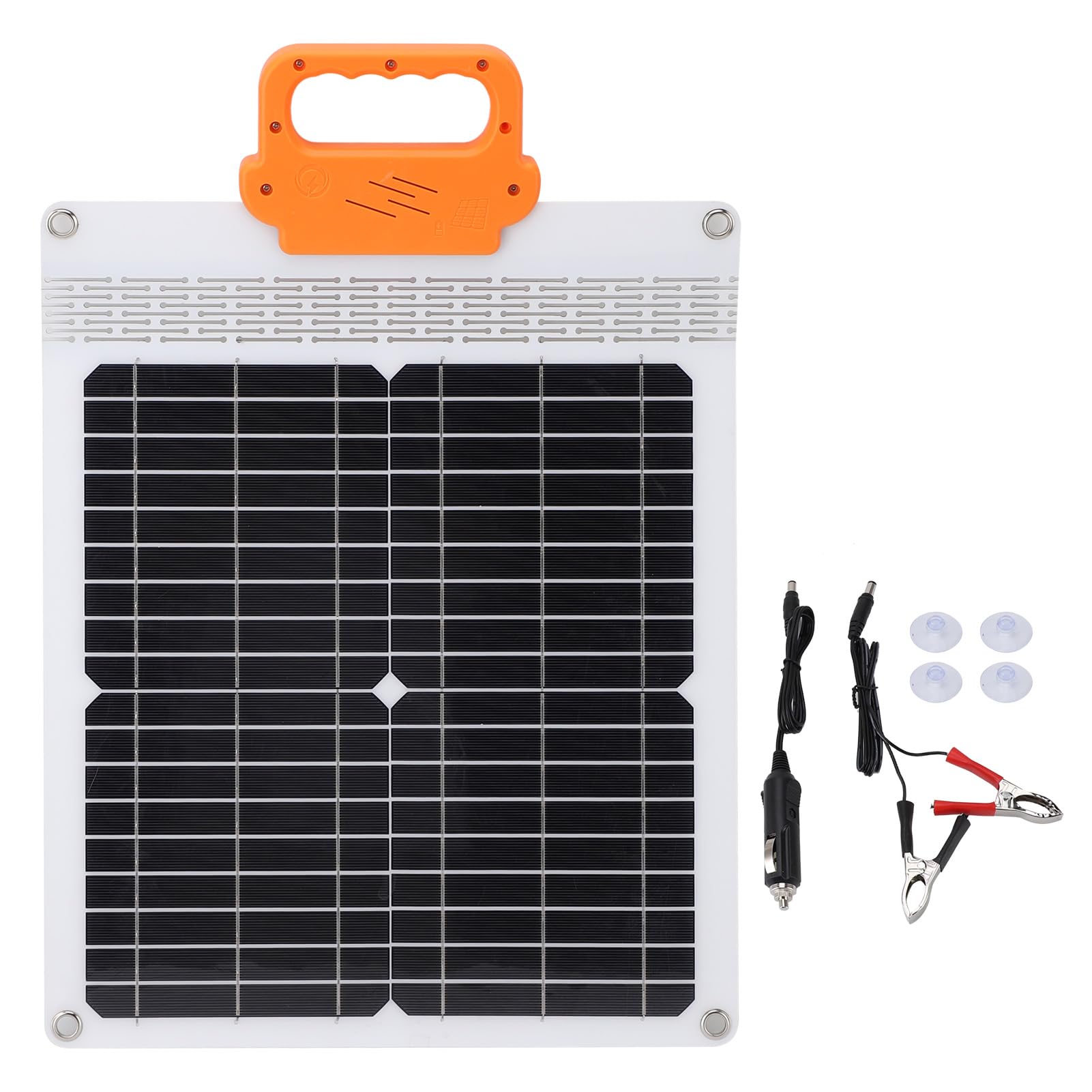 Yosoo Health Gear Kit de Panel Solar de 20 W, Cargador Solar Portátil Monocristalino con Asa, Múltiples Puertos de Carga, Cargador de Batería de Panel ABS Ligero para Camping, Viajes, Uso de