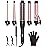 ANIEKIN 5 in 1 Curling Iron Set, Fast Heat Up Curling Wand from 3/8 to 1 1/4 Inch and a Thermal Brush Come with, Dual Voltage Hair Curler for Women All Hair Types and Travel Use, Gifts for Women