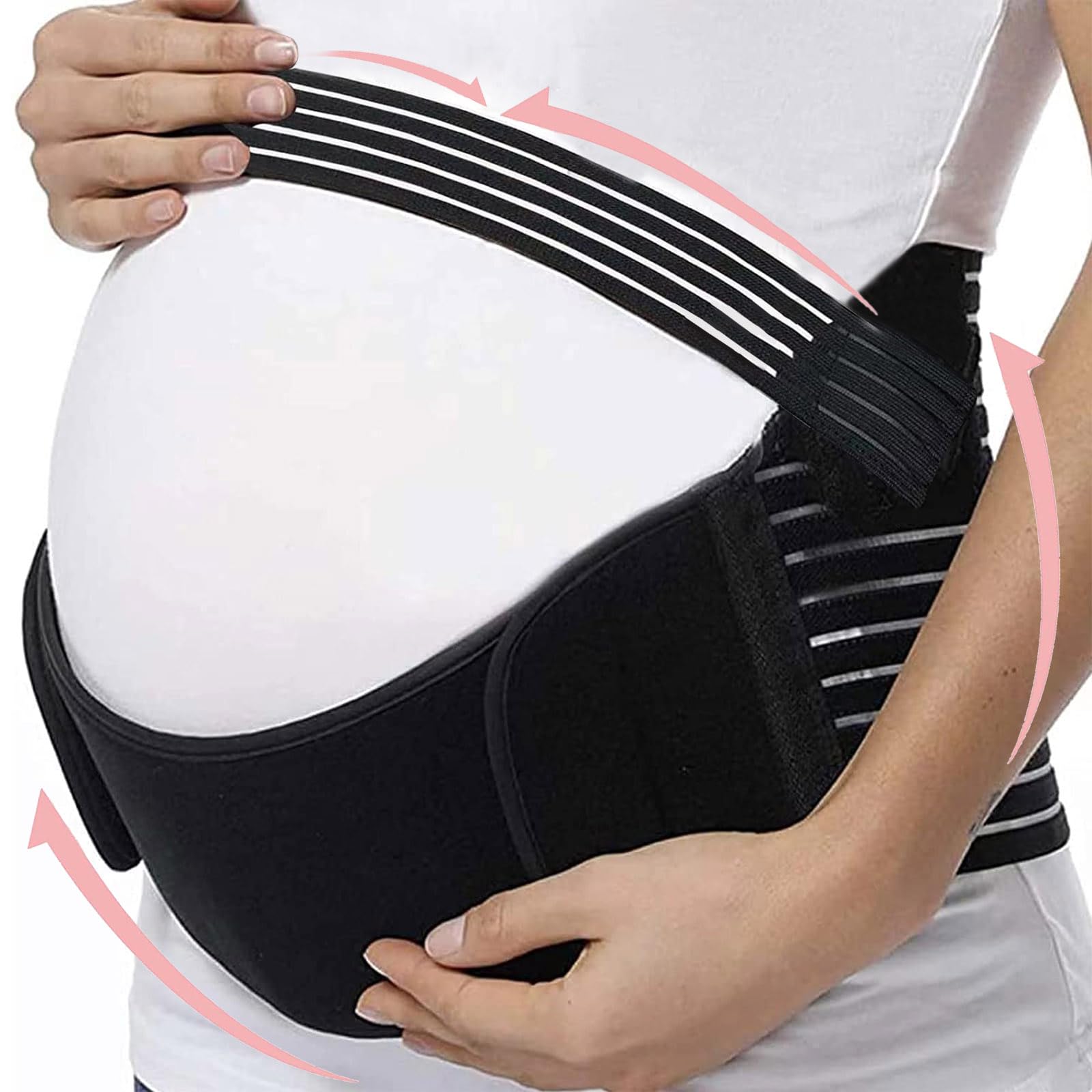 HDAKDDHG3 in 1 Maternity Belt Pregnancy Support Belt, Maternity and Postpartum Belly Band for Pregnant Women, Pregnancy Belly Support Belt for Abdomen, Birth Preparation, Labour, Relieve Back, Pelvic, M-XL