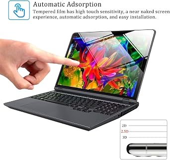 ASUS TUF 15.6 İnç Oyun Dizüstü Bilgisayarı için 2 Paket 15,6 İnç Temperli Cam Ekran Koruyucu, ASUS VivoBook 15, ZenBook 15/ZenBook Pro 15, Rog Zephyrus G15, TUF A15 F15, 9H Sertlik, Kabarcıksız