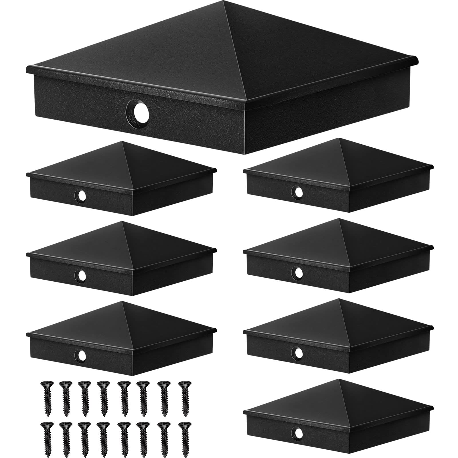 Chapeau pyramidal pour poteau de terrasse extérieure et ponton en alu Dunzy (32 pcs)