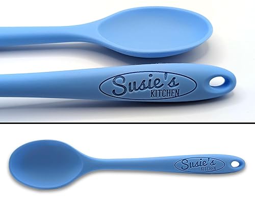 Customizable Silicone Spoon - Personalized Kitchen Tool for Unique Cooks - Heat-Resistant, Non-Stick, and Ergonomic - Your Name Embossed - Perfect