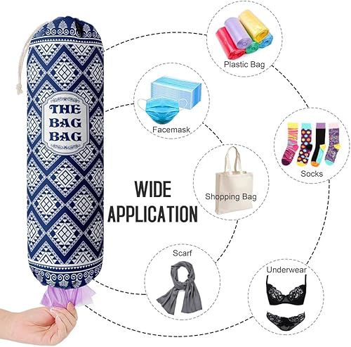 Miniatura 4 de The Bag - Soporte para comestibles, organizador rústico para bolsas de compras, dispensador de contenedores de almacenamiento de plástico para