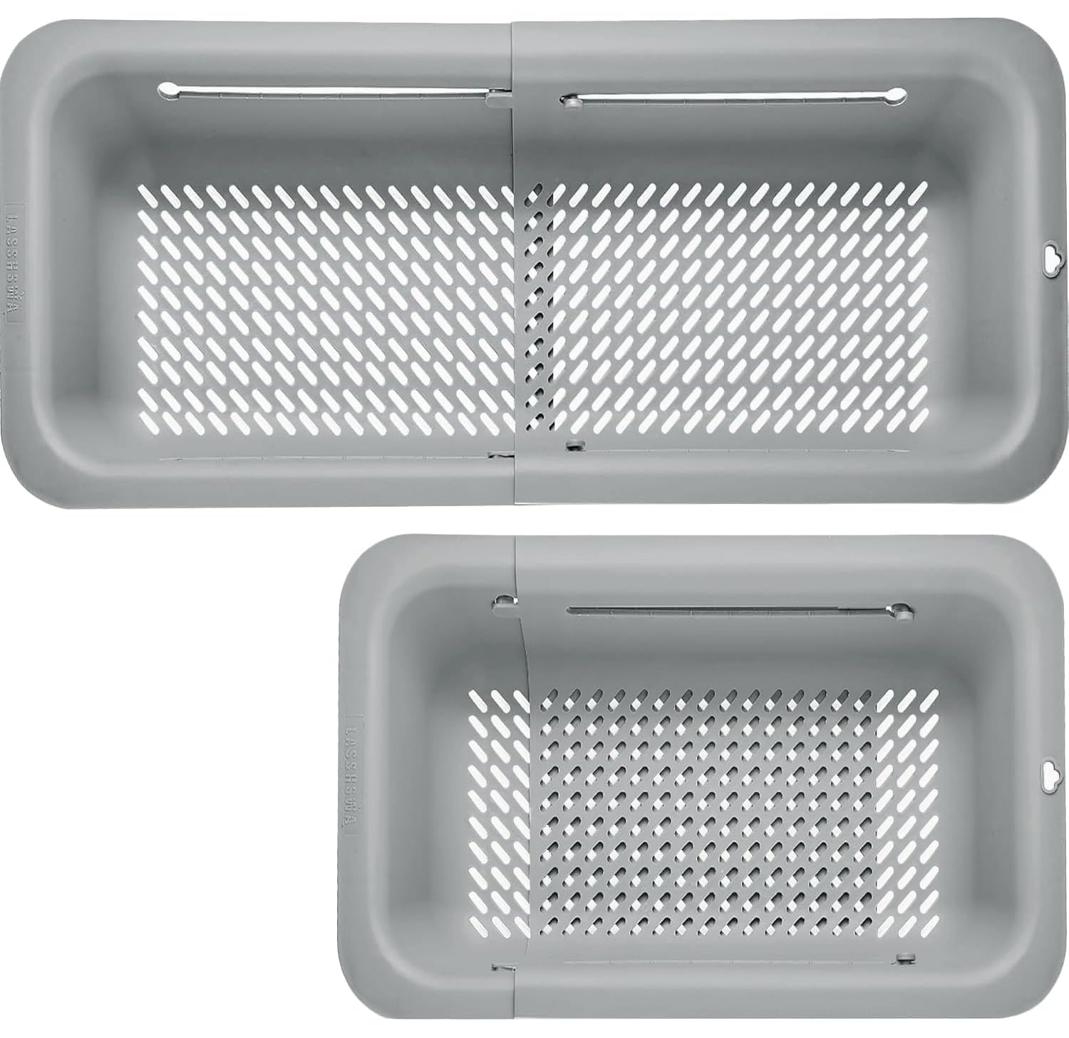 LASSHSWA Collapsible Colander and Strainer for Kitchen, Over the Sink, 13-19 in, Stainless Steel, Plastic, BPA Free, Dishwasher Safe
