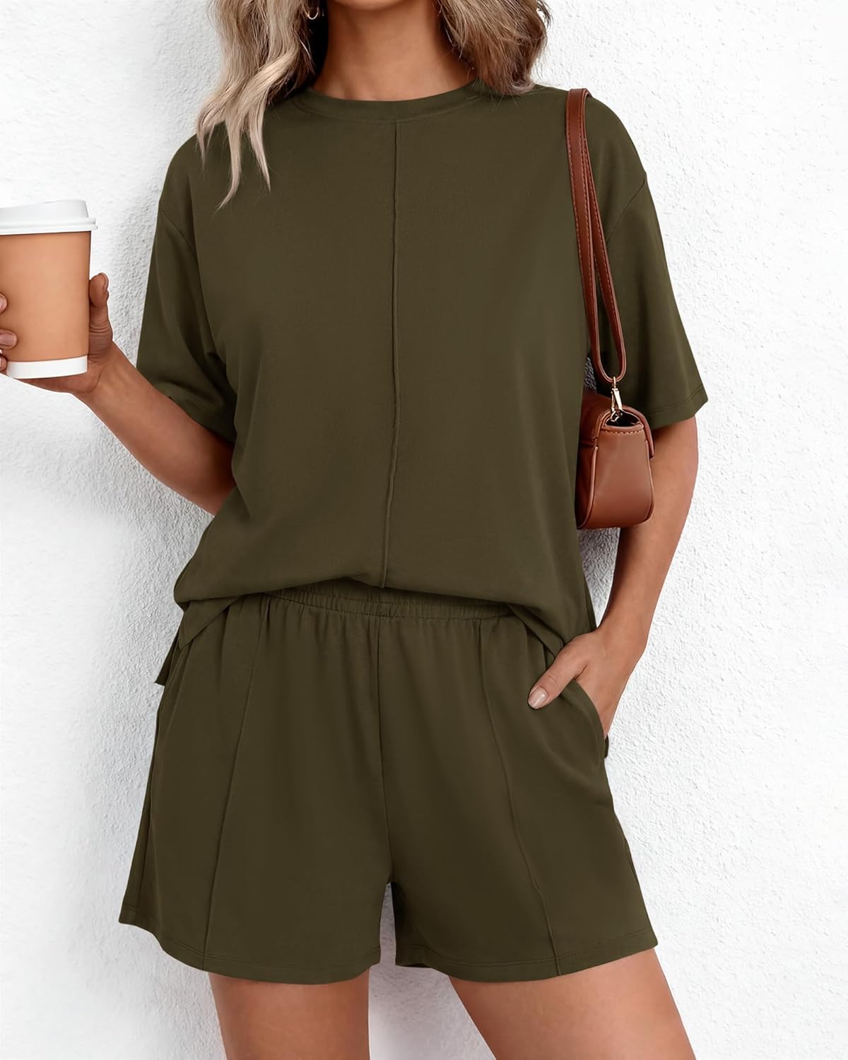 BTFBM Casual 2 Piece Sets For Women Summer 2026 Short Sleeve Tops Shorts Spring Lounge Matching Workout Airport Outfits - Image 2