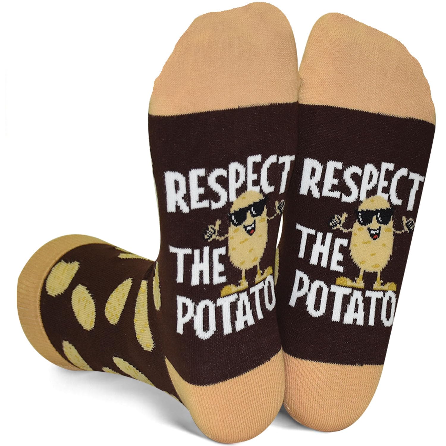 Funny Gifts for Men Women Teens, Novelty Food Theme Socks Christmas Gifts Birthday Gifts, Potato, Medium