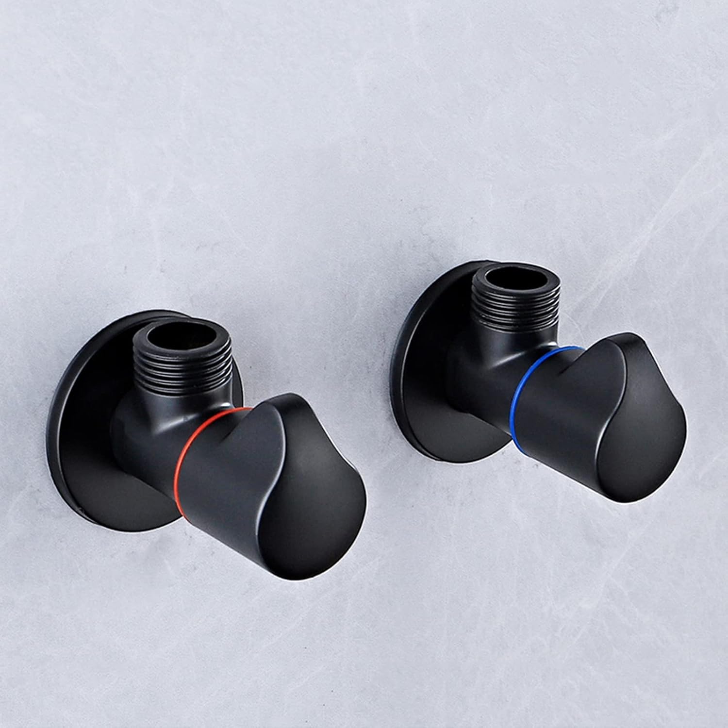 Shower Connector,Shower Head Adapter,Shower Connector，Isolation Water valves，,1/2 Inch Shut Off Valve,Hot and Cold Water,Isolation Valve Tap,Black B (Color : Black B) (Color : Black a)(Black B)