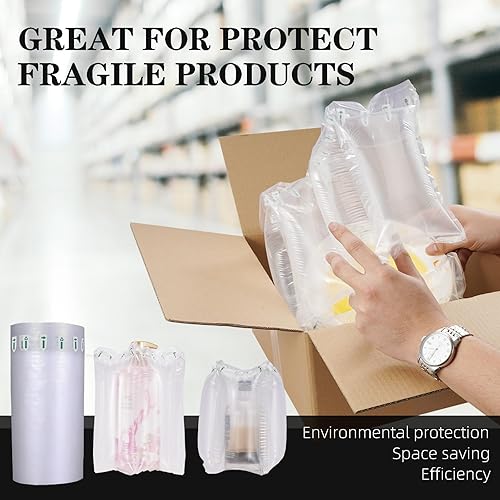 Miniatura 6 de Bolsas de aire de embalaje de 200 unidades para suministros de envío, relleno de caja, alternativa a los cacahuetes de embalaje para tamaño 3.54" x